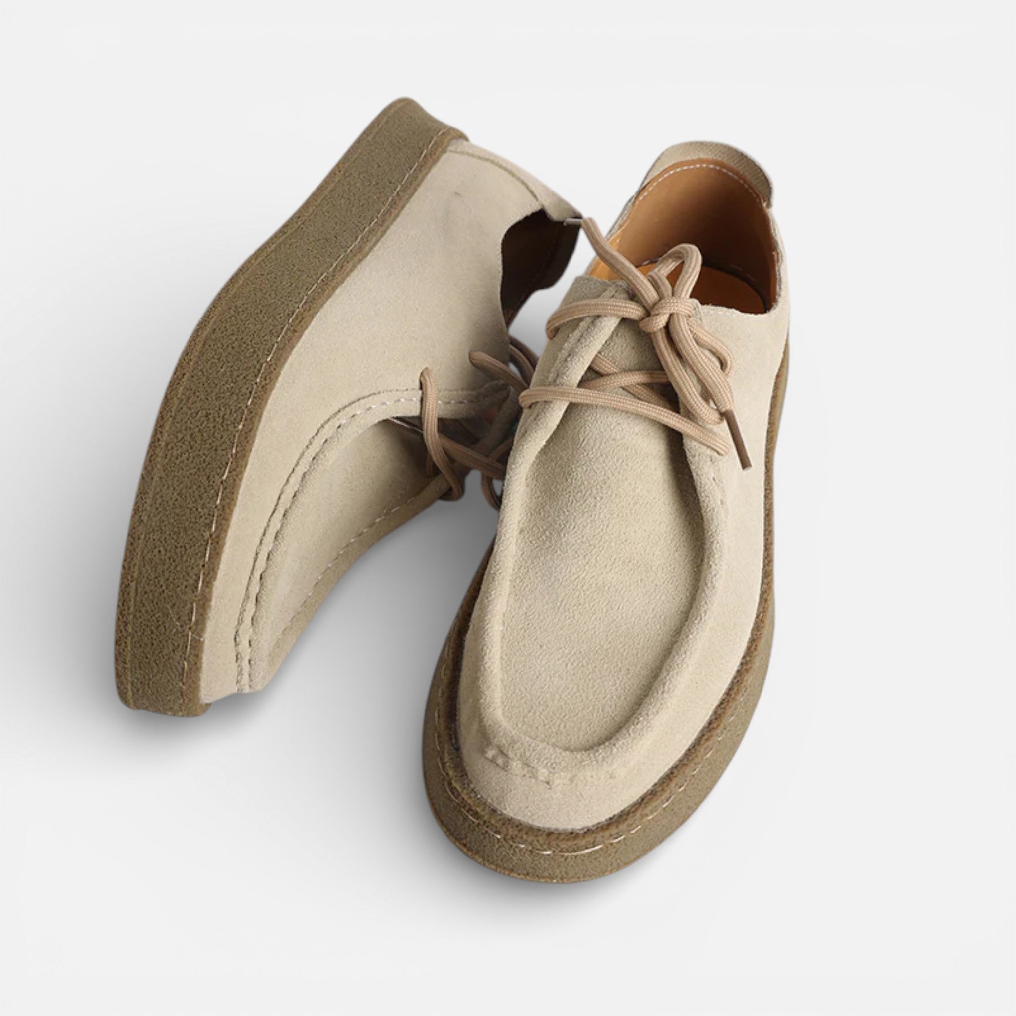 Men’s Suede Boat Shoes Comfortable Lace-Up Casual Summer Shoes