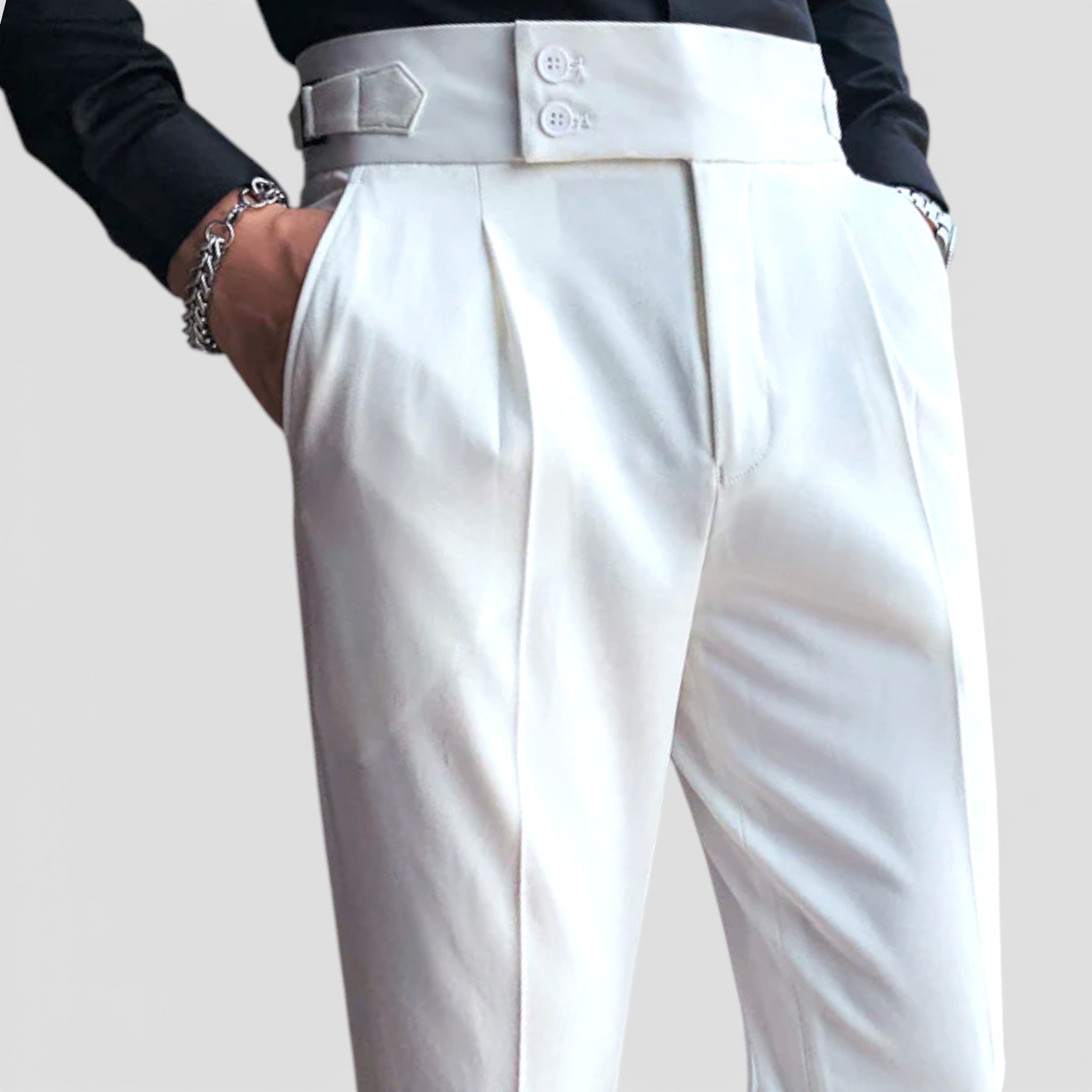 Acethetiq's | Men’s Tailored Slim Trousers Classic Workwear
