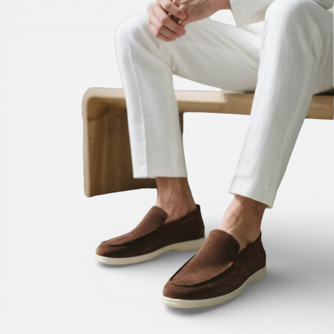 Men’s Suede Loafers Easy Slip-On Comfortable Summer Shoes