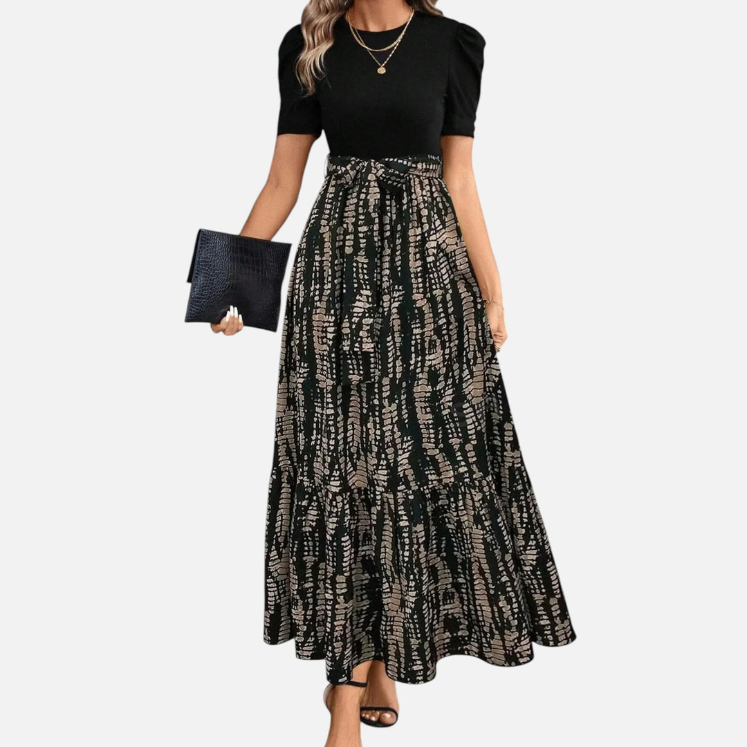 Acethetiq's | Women’s Floral Print Midi Dress – Effortless Elegance