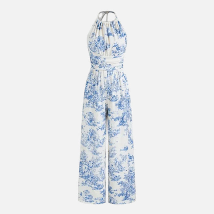 Acethetiq’s | Women’s Printed Round Neck Playsuit – Summer Ease