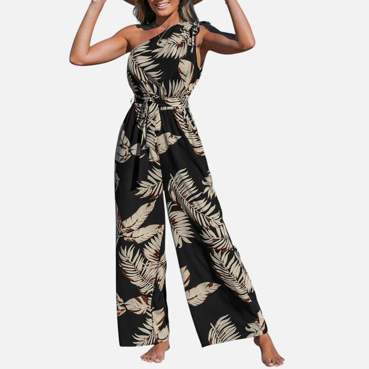 Acethetiq’s | Women’s One-Shoulder Jumpsuit – Riviera Summer Elegance