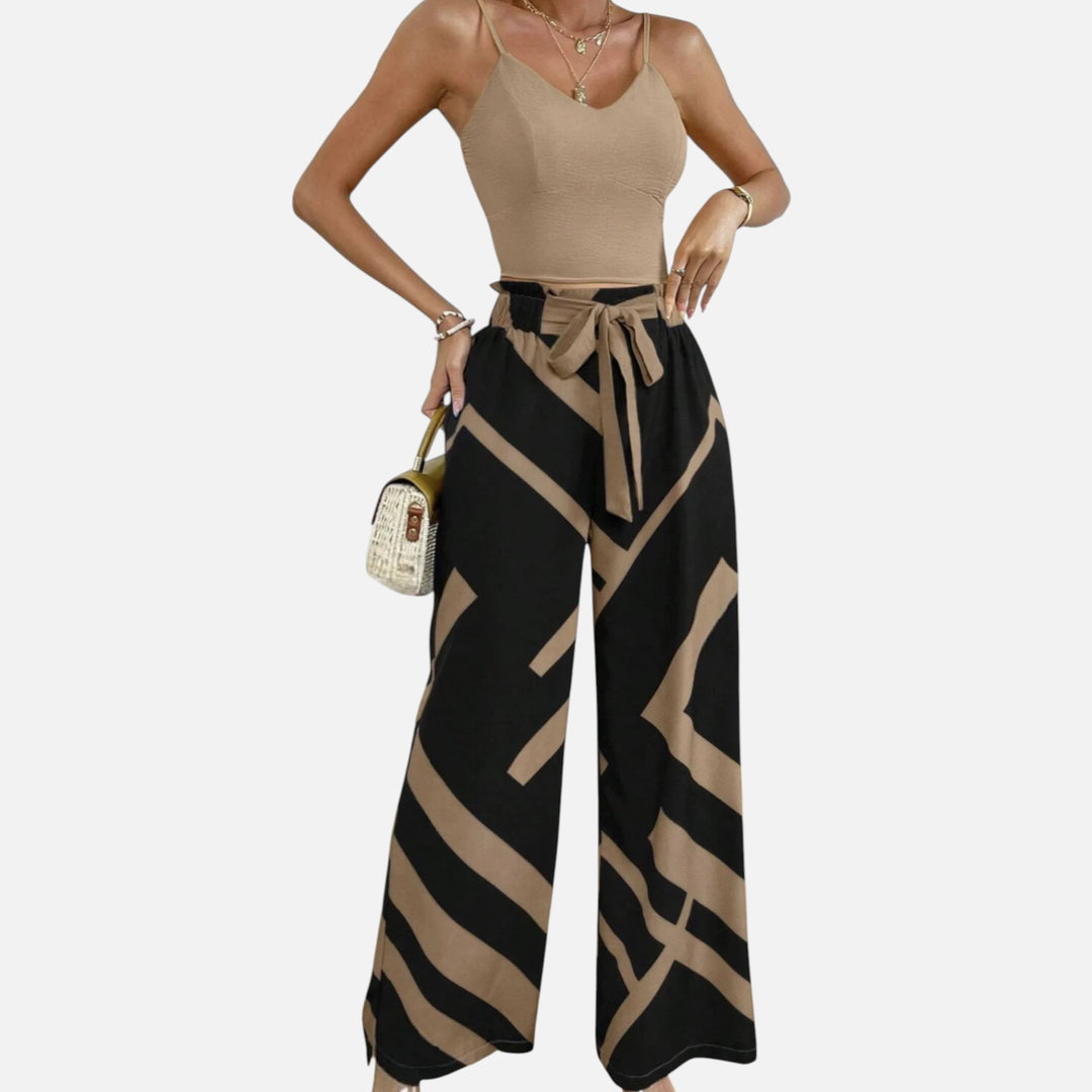 Acethetiq’s | Women’s Camisole & Wide-Leg Set – Effortless Riviera Ease