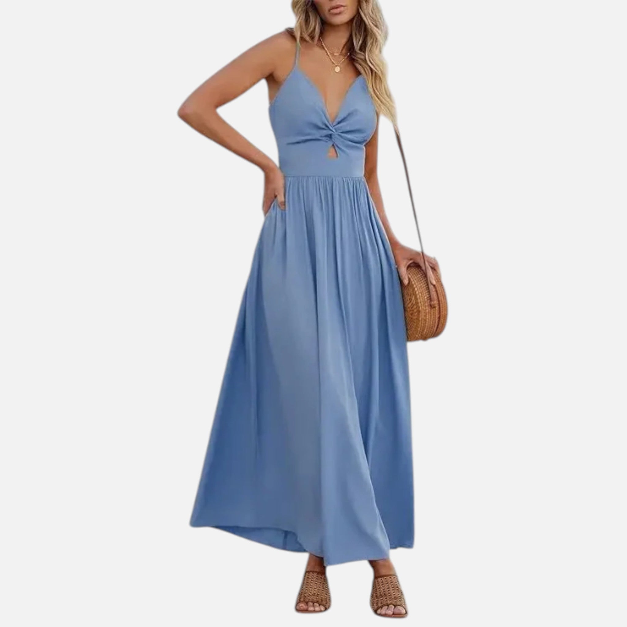 Acethetiq's | Women’s Strapless Midi Dress Macaron Elegance