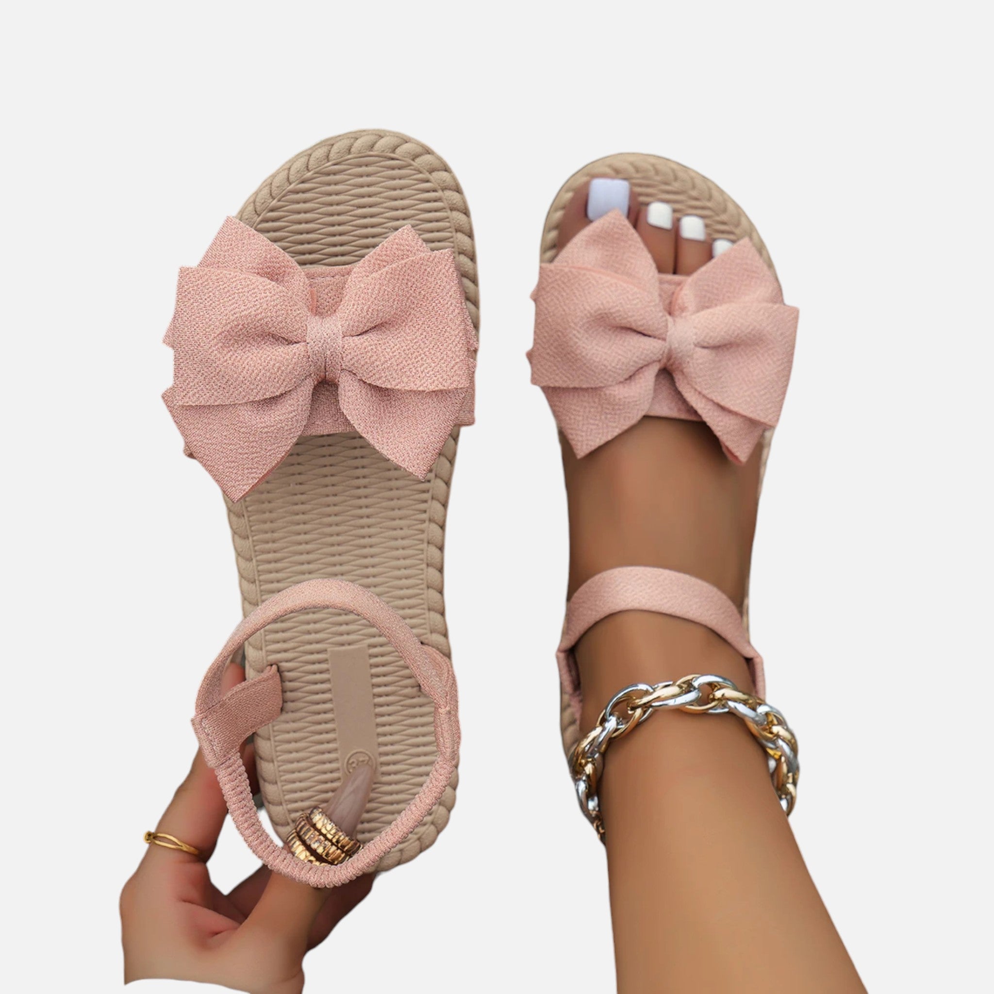 Acethetiq's | Women’s Bow Detail Lightweight Slide Sandals