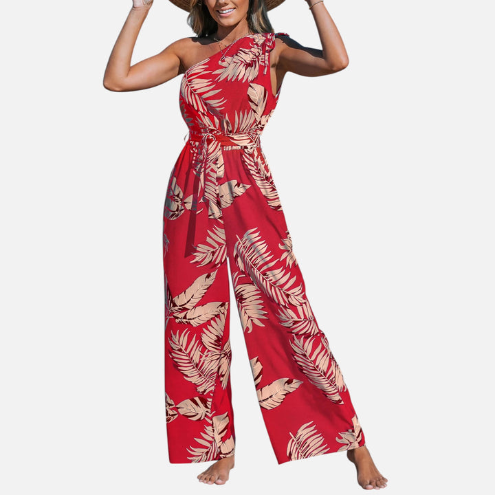 Acethetiq’s | Women’s One-Shoulder Jumpsuit – Riviera Summer Elegance
