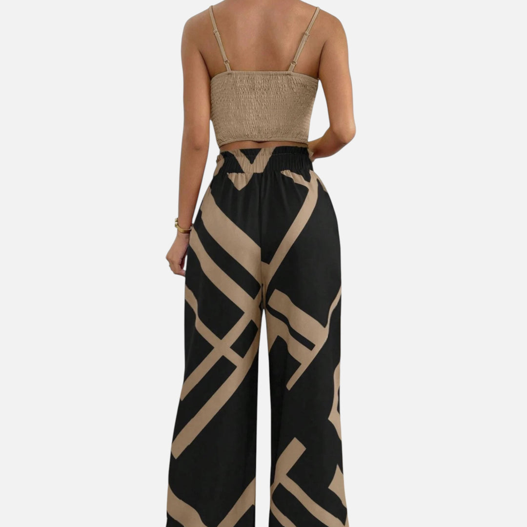 Acethetiq’s | Women’s Camisole & Wide-Leg Set – Effortless Riviera Ease
