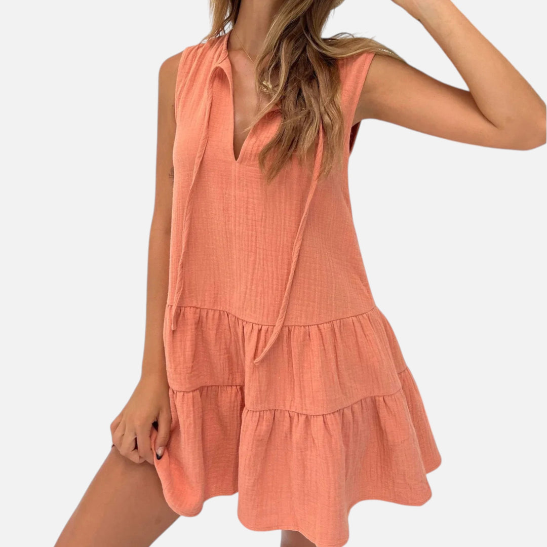 Acethetiq's | Women’s V-Neck A-Line Dress Effortless Summer Ease