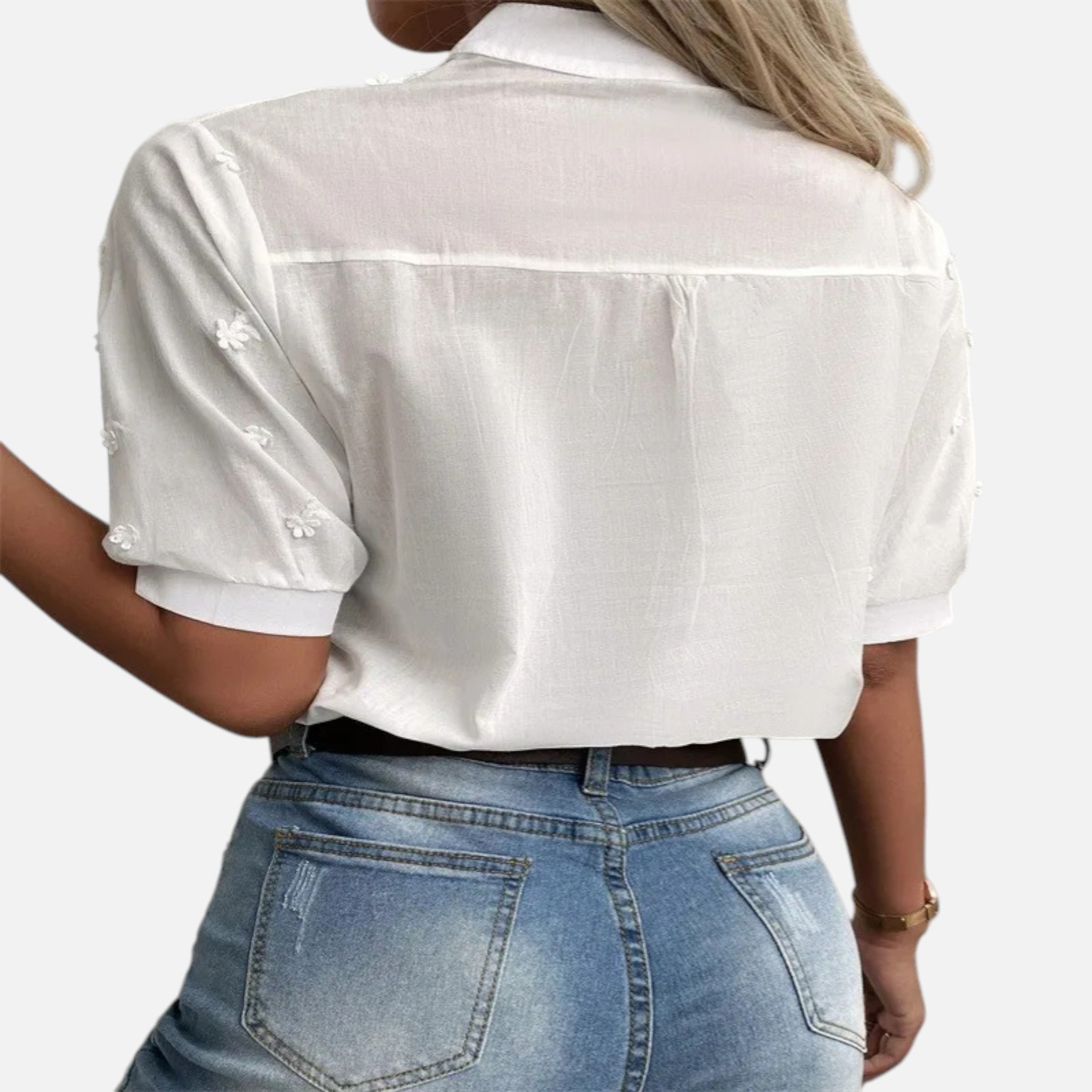 Acethetiq's | Women’s Elegant Embroidered Hollow-Out Top