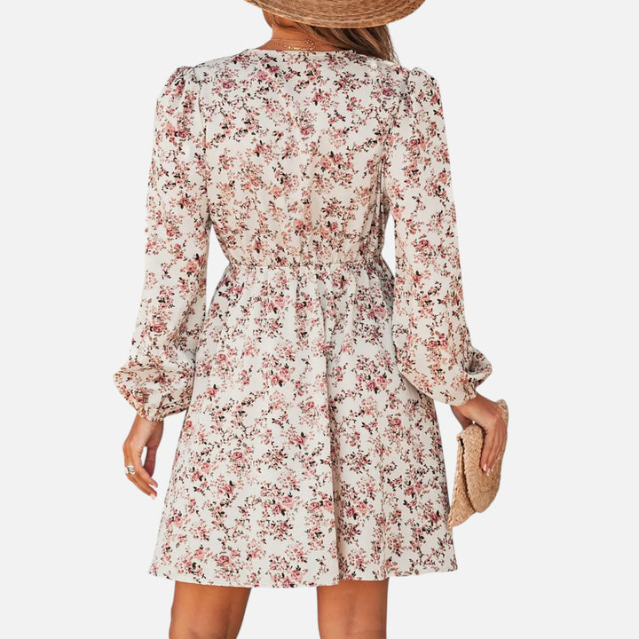 Women’s Floral Chiffon Mini Dress – Vintage Riviera Grace