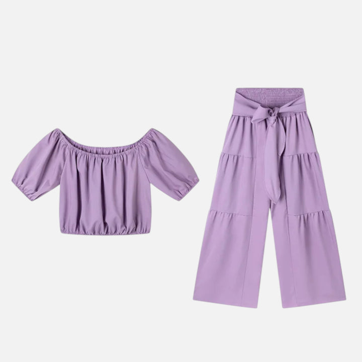 Acethetiq's | Women’s Puff Sleeve Lace-Up Co-Ord Set