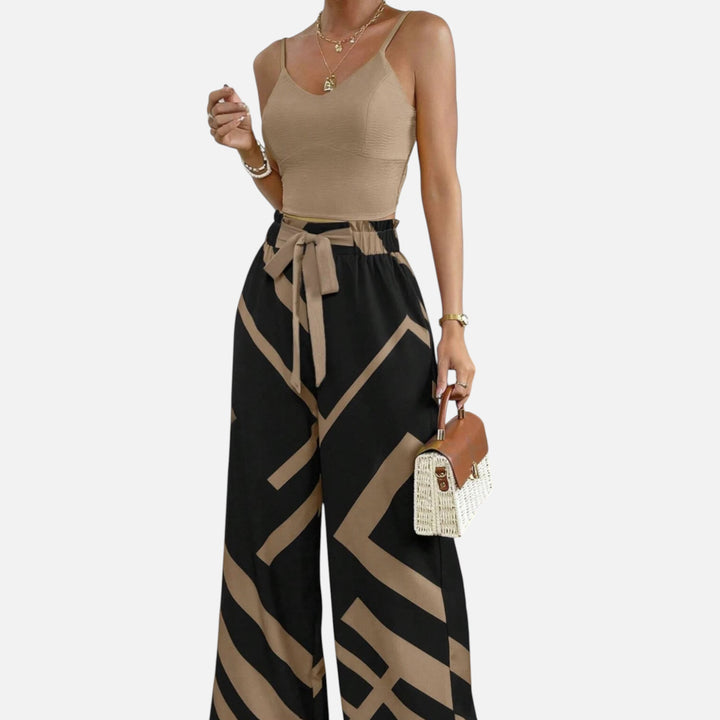 Acethetiq’s | Women’s Camisole & Wide-Leg Set – Effortless Riviera Ease