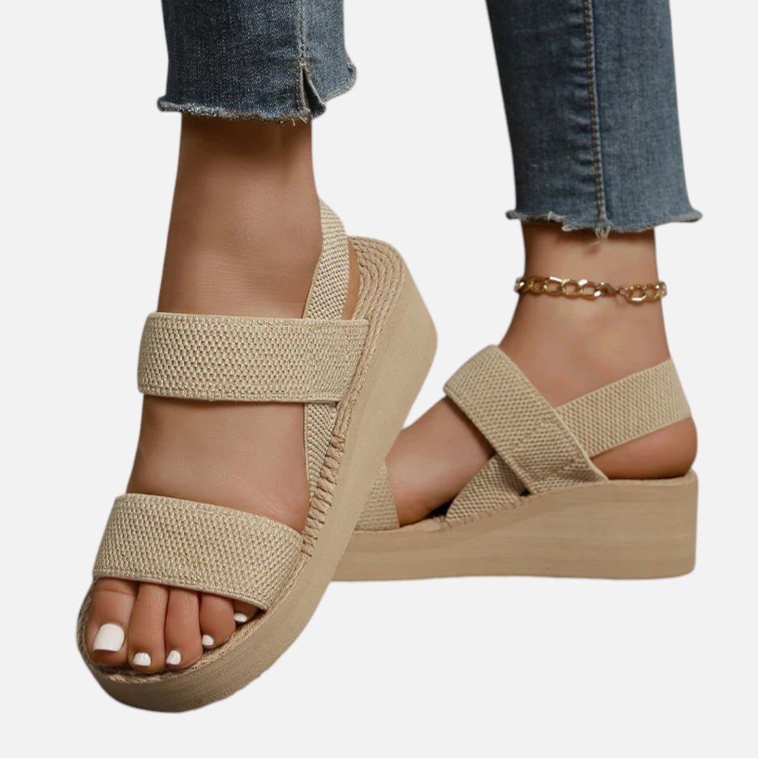 Acethetiq's | Women’s Minimalist Slingback Wedge Sandals
