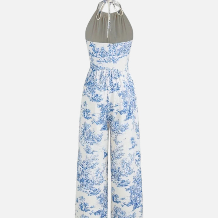 Acethetiq’s | Women’s Printed Round Neck Playsuit – Summer Ease