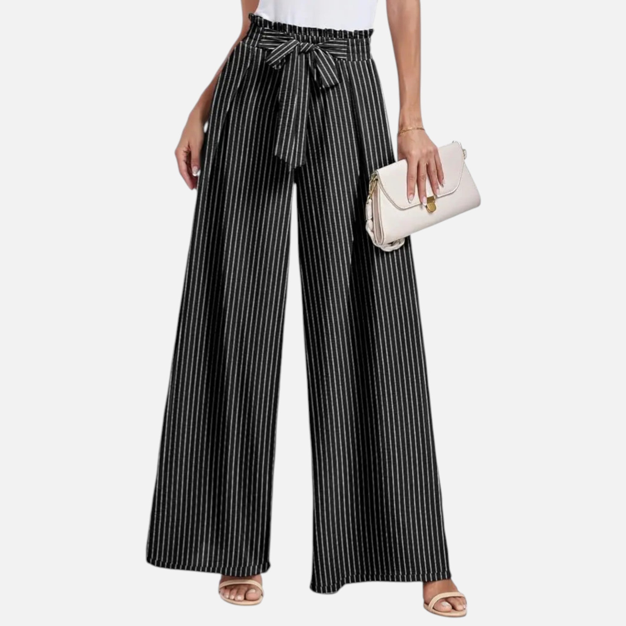 Acethetiq's | Women’s Printed Wide Leg Trousers Effortless Riviera Flow