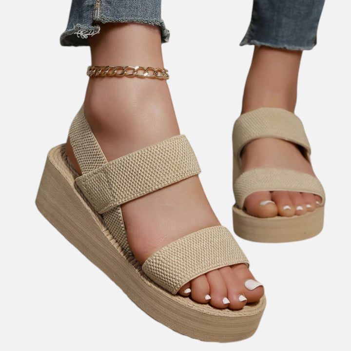 Acethetiq's | Women’s Minimalist Slingback Wedge Sandals