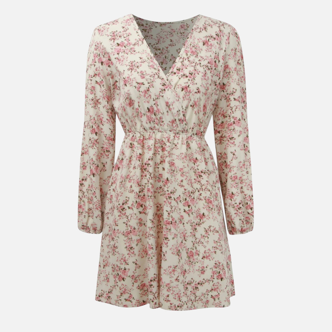 Women’s Floral Chiffon Mini Dress – Vintage Riviera Grace