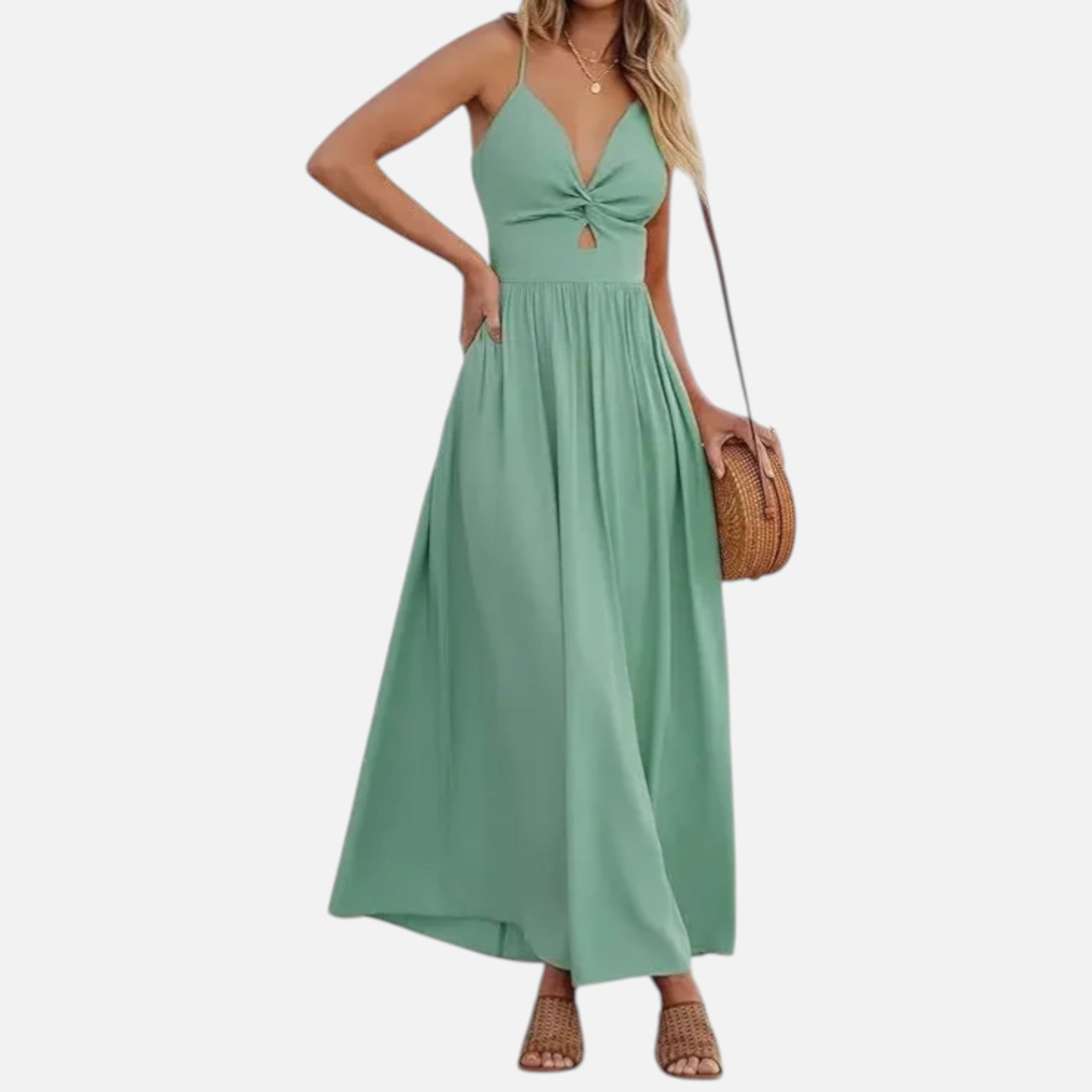Acethetiq's | Women’s Strapless Midi Dress Macaron Elegance