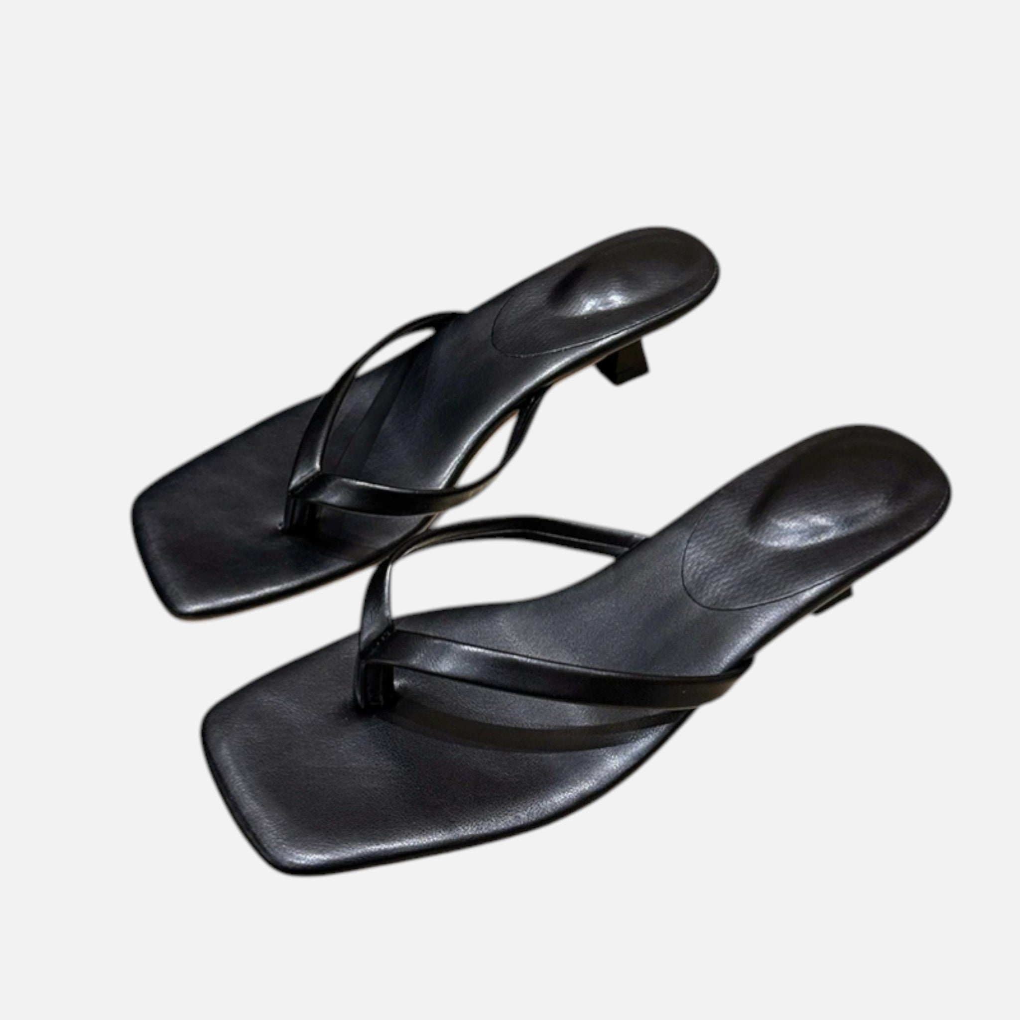 Acethetiq's | Women’s Comfort Clip-Toe Low-Heel Sandals