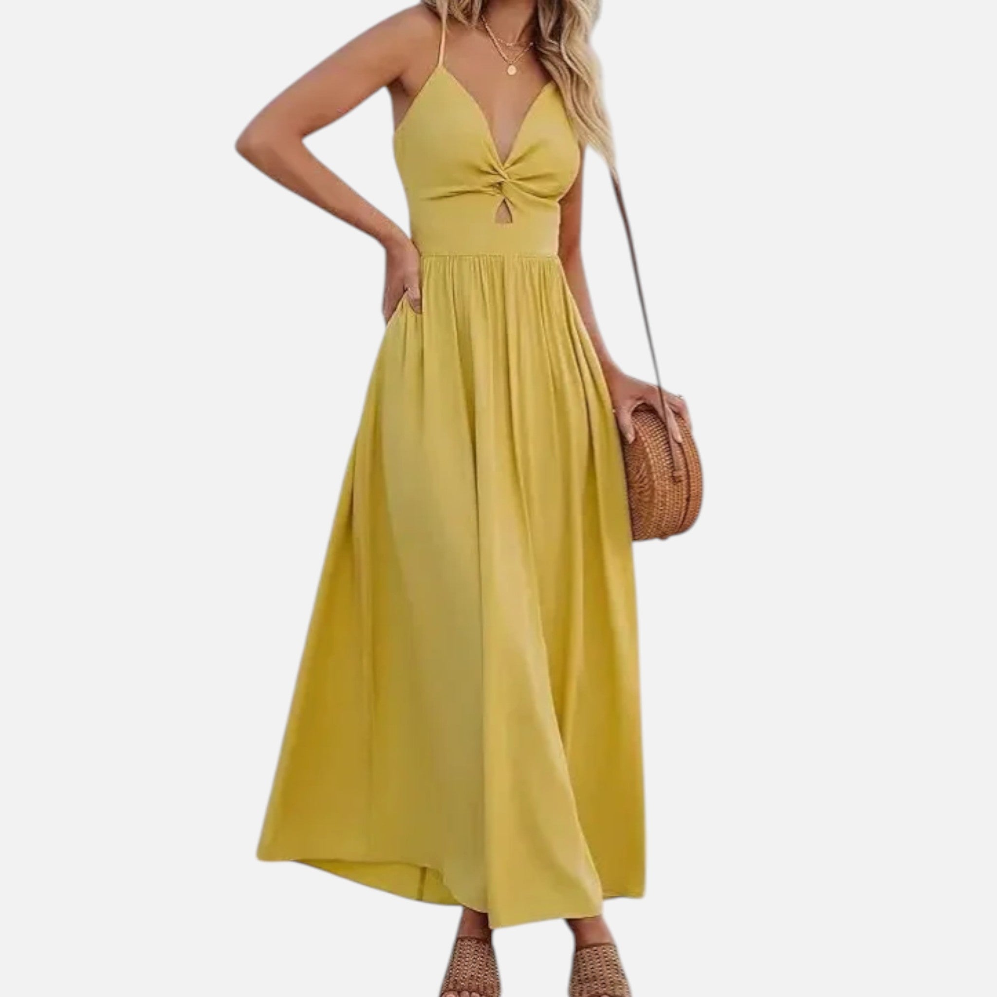 Acethetiq's | Women’s Strapless Midi Dress Macaron Elegance