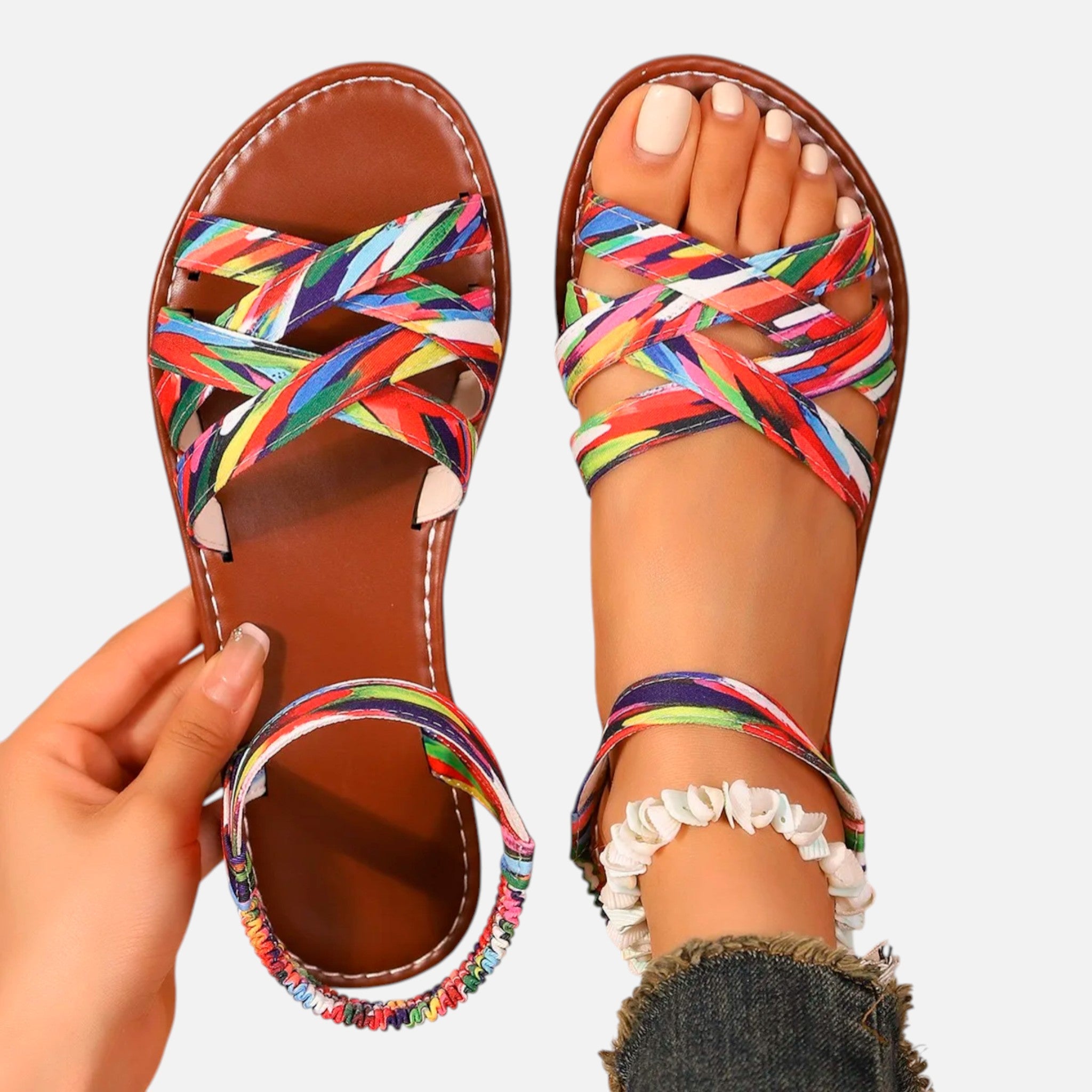 Acethetiq's | Women’s Roman Strap Everyday Flat Sandals