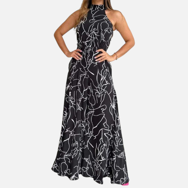 Acethetiq’s | Women’s Printed Wide-Leg Jumpsuit – Effortless Grace