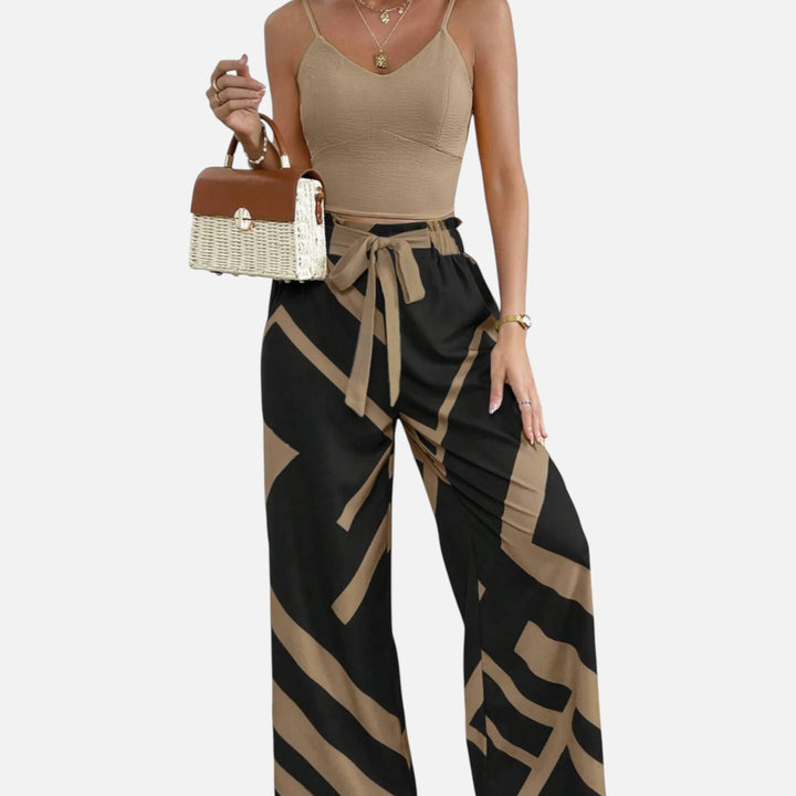 Acethetiq’s | Women’s Camisole & Wide-Leg Set – Effortless Riviera Ease