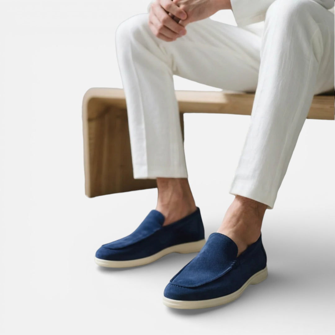 Men’s Suede Loafers Easy Slip-On Comfortable Summer Shoes