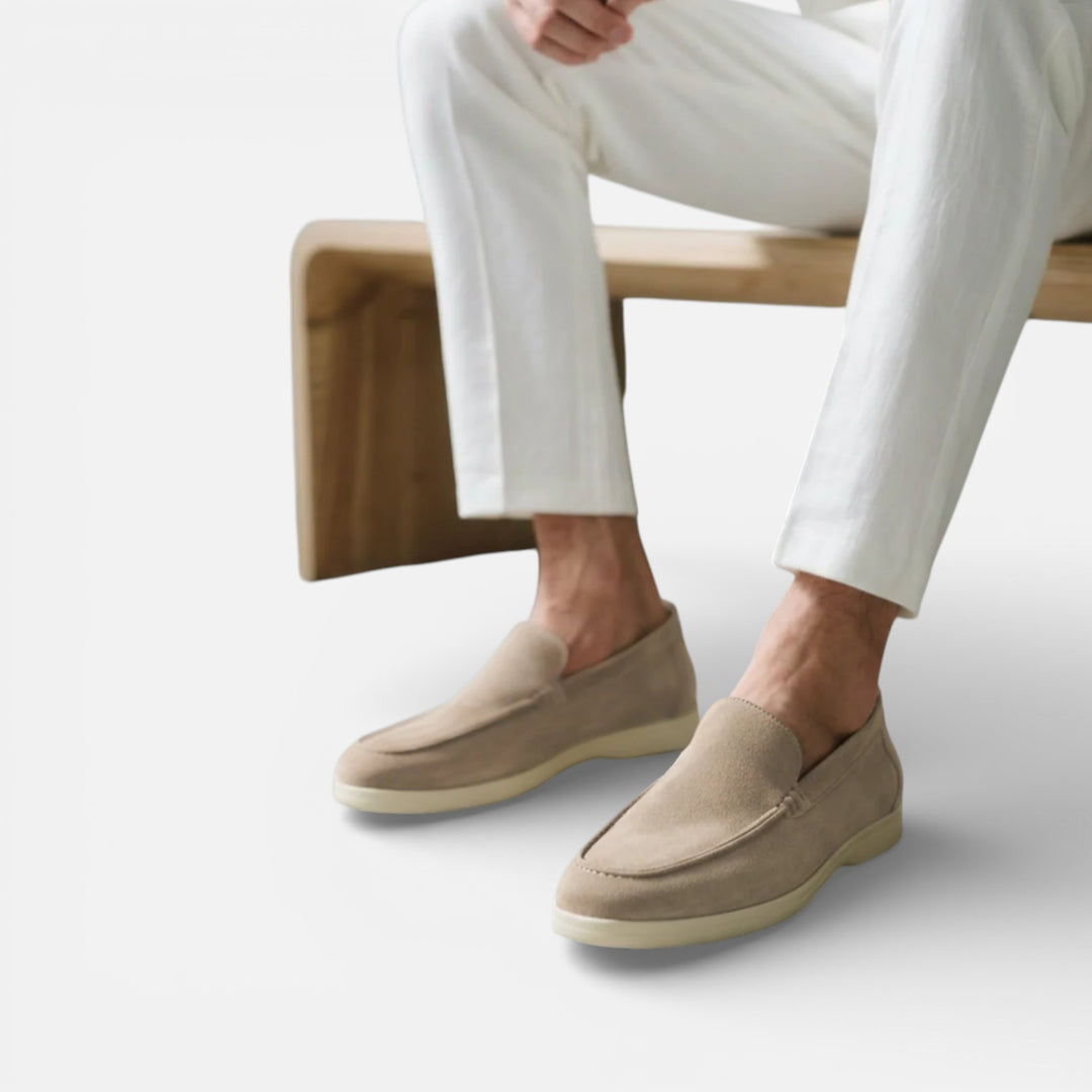 Men’s Suede Loafers Easy Slip-On Comfortable Summer Shoes